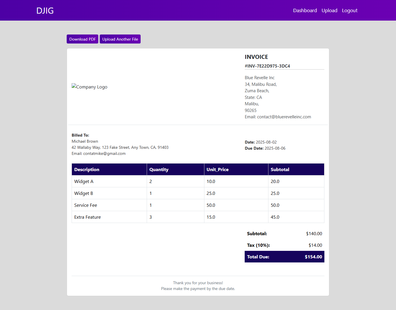 Máy phát điện hóa đơn django Pro