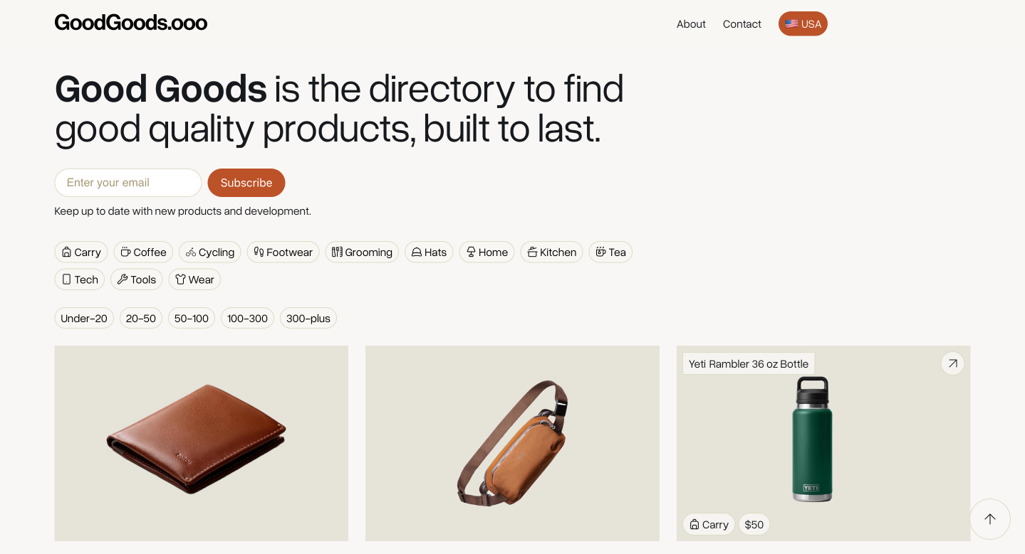 Good Goods - Screenshot 2 showing product features and functionality