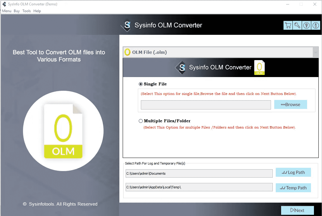 وسائط المصدرين OLM - قم بتنزيل OLM Exporter لتحويل ملفات OLM إلى PST. 1