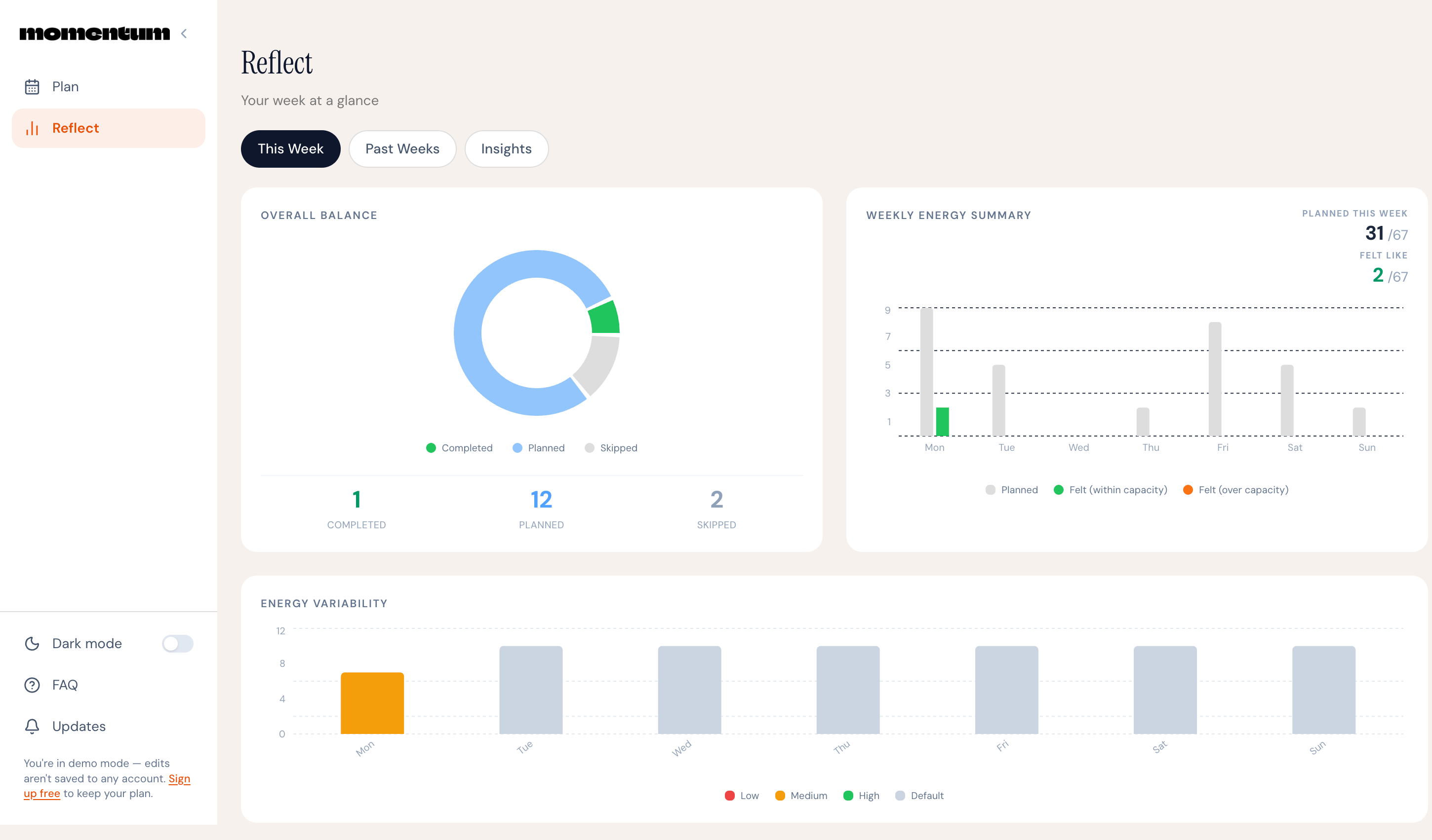 Momentum planner gallery image