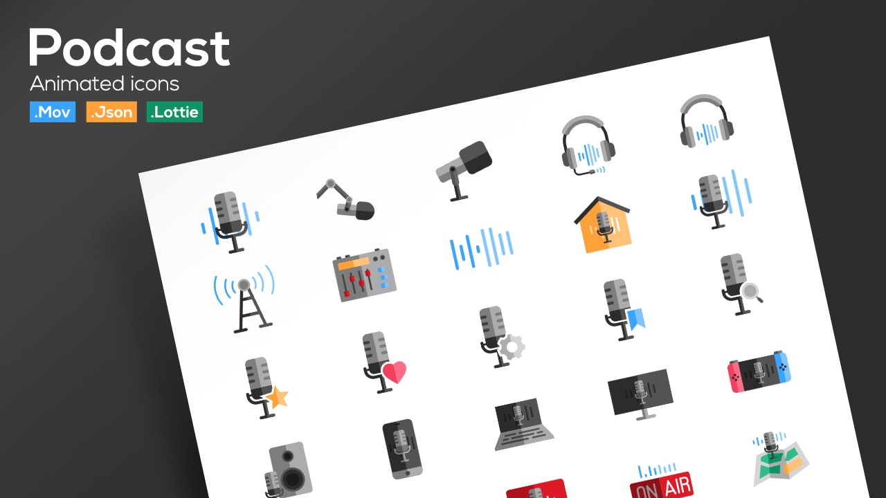 Podcast Animated Icon's gallery image