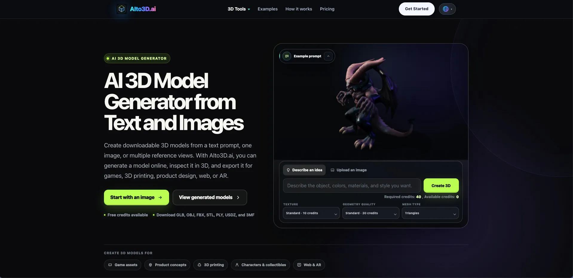 AIto3D.ai - online AI 3D Model Generator gallery image