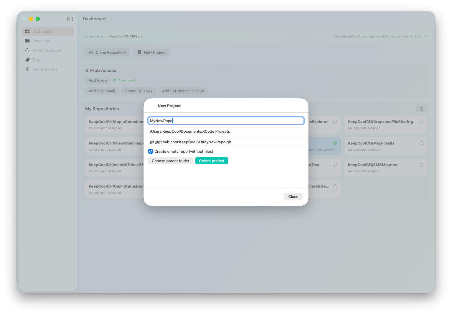 GitSync for macOS gallery image
