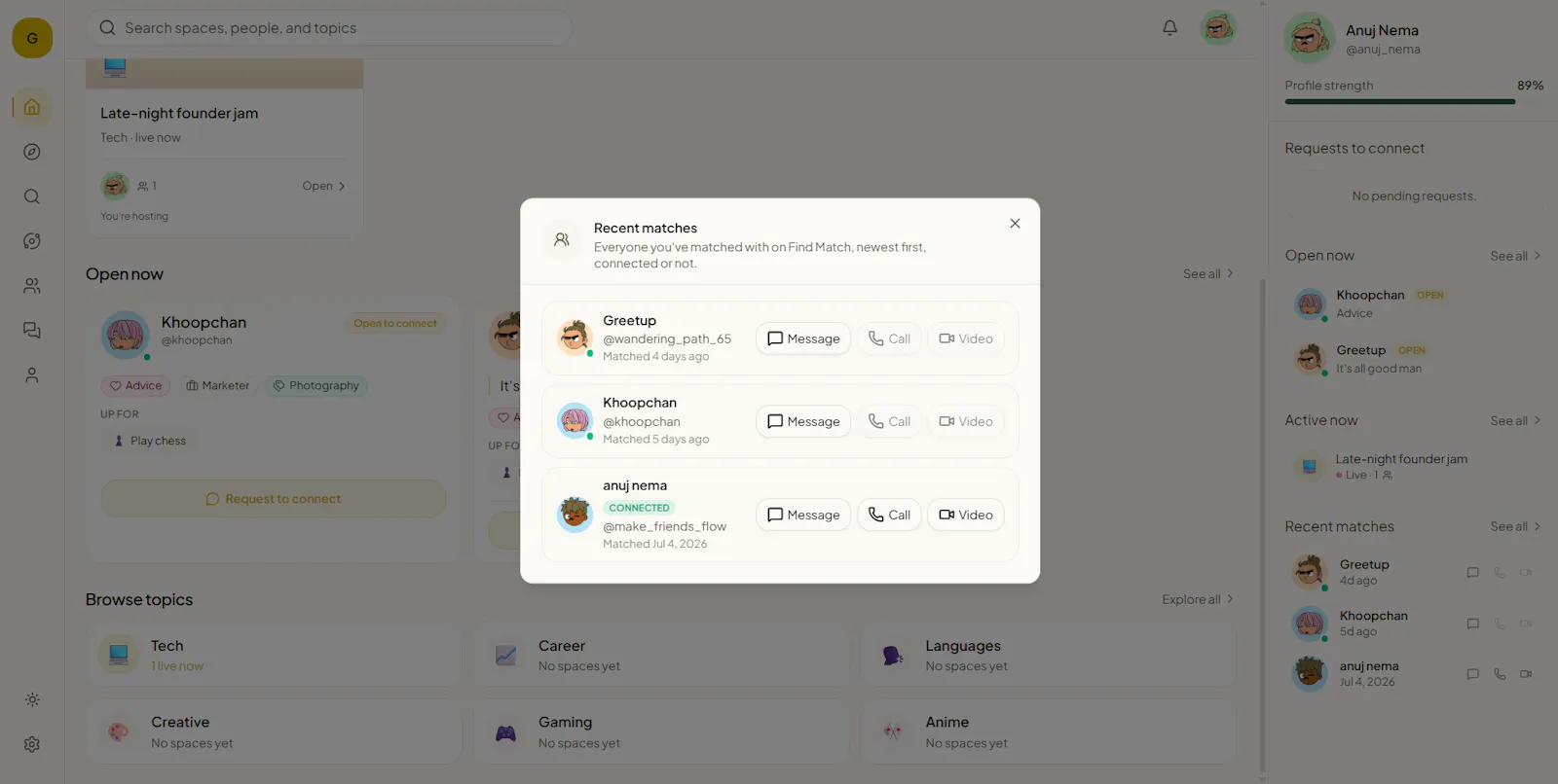 Greetup screenshot 3
