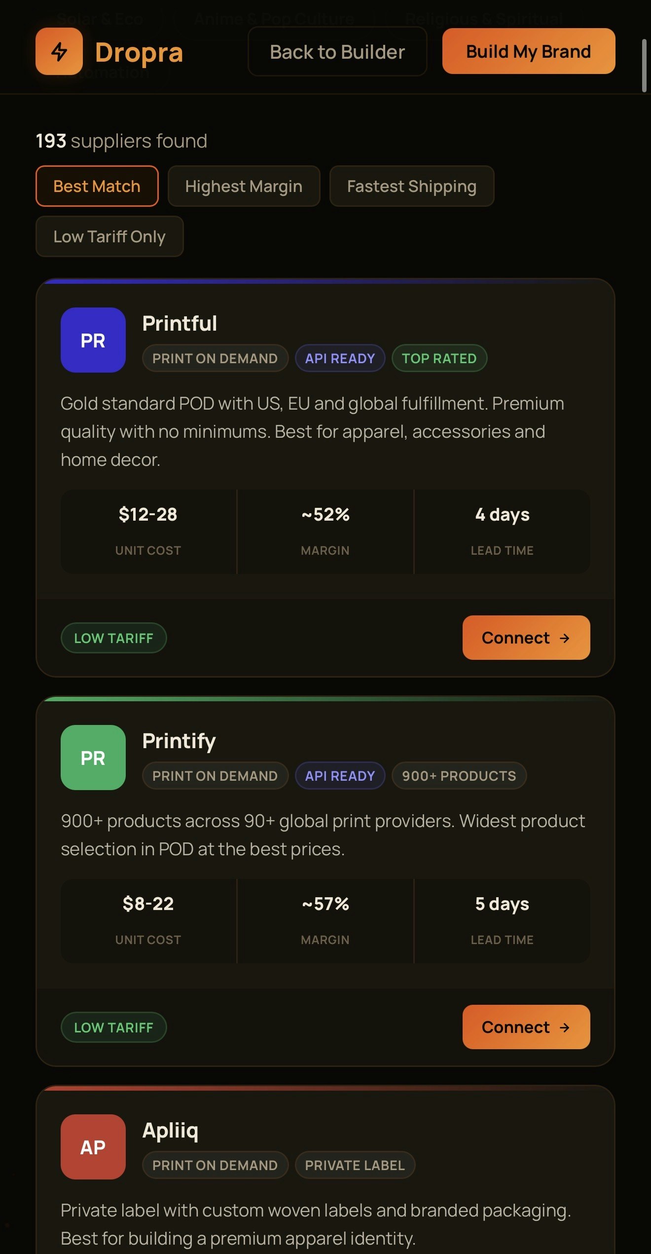 Dropra - Screenshot 2 showing product features and functionality