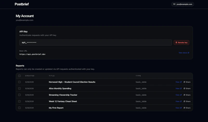 Postbrief screenshot 2