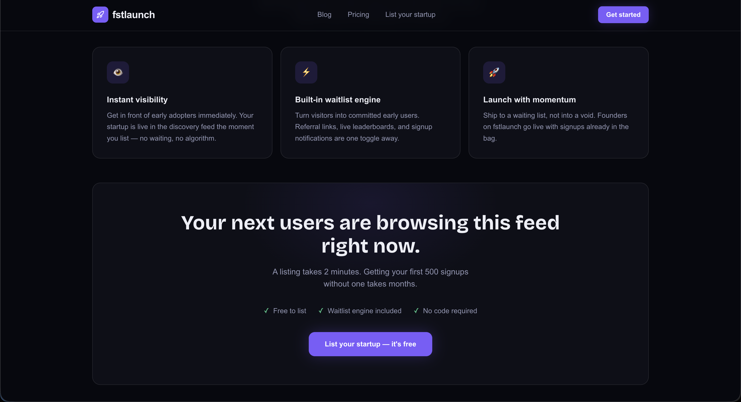 Fstlaunch - Get your startup discovered. gallery image