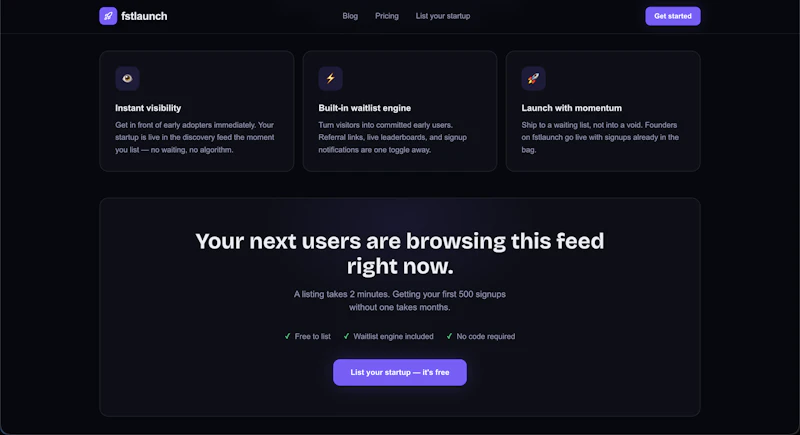 Fstlaunch - Get your startup discovered. screenshot 4