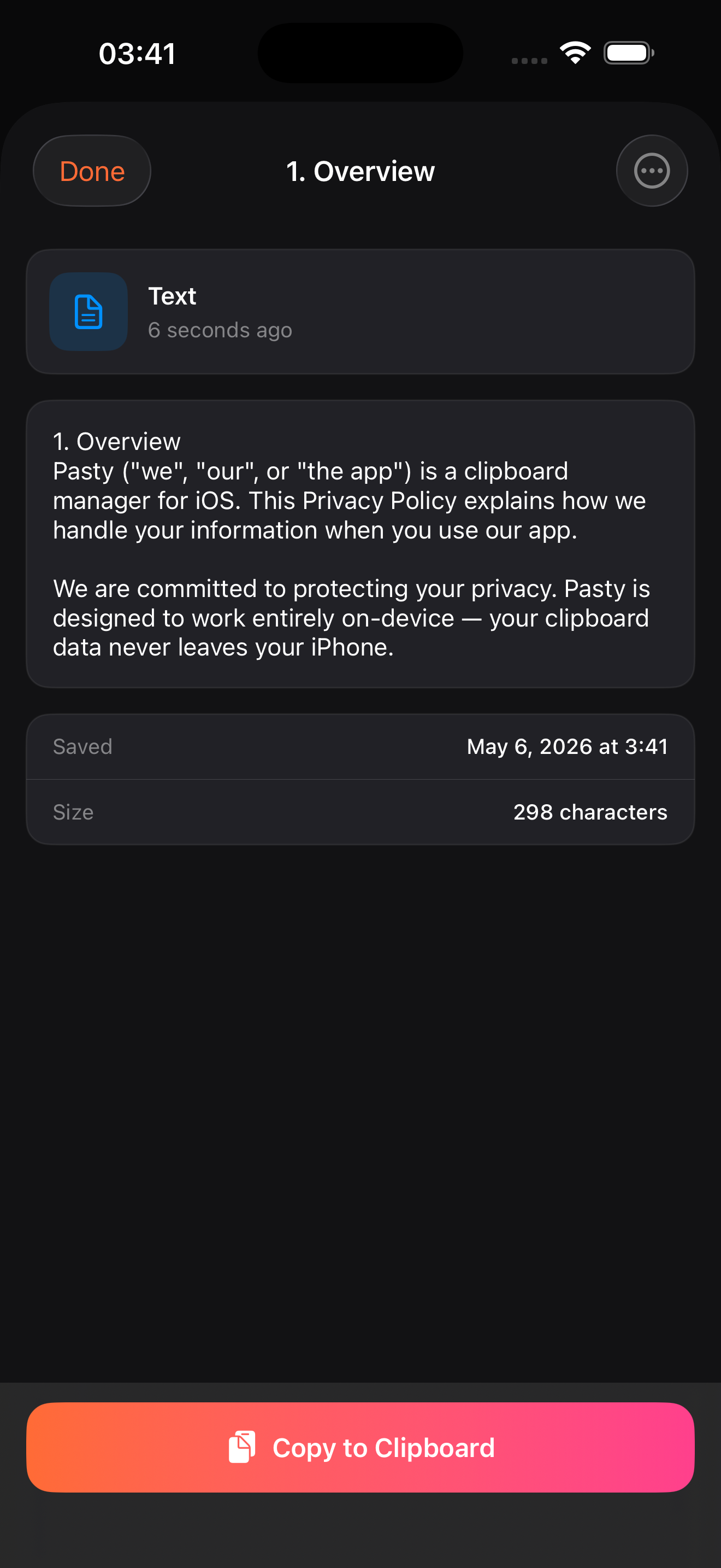 Pasty - Clipboard Manager gallery image