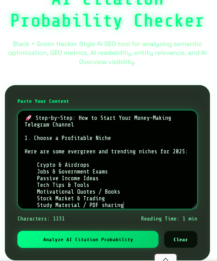 AI Citation Probability Checker  gallery image