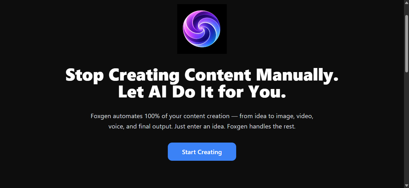 FoxgenAI - Main product screenshot demonstrating key features and user interface
