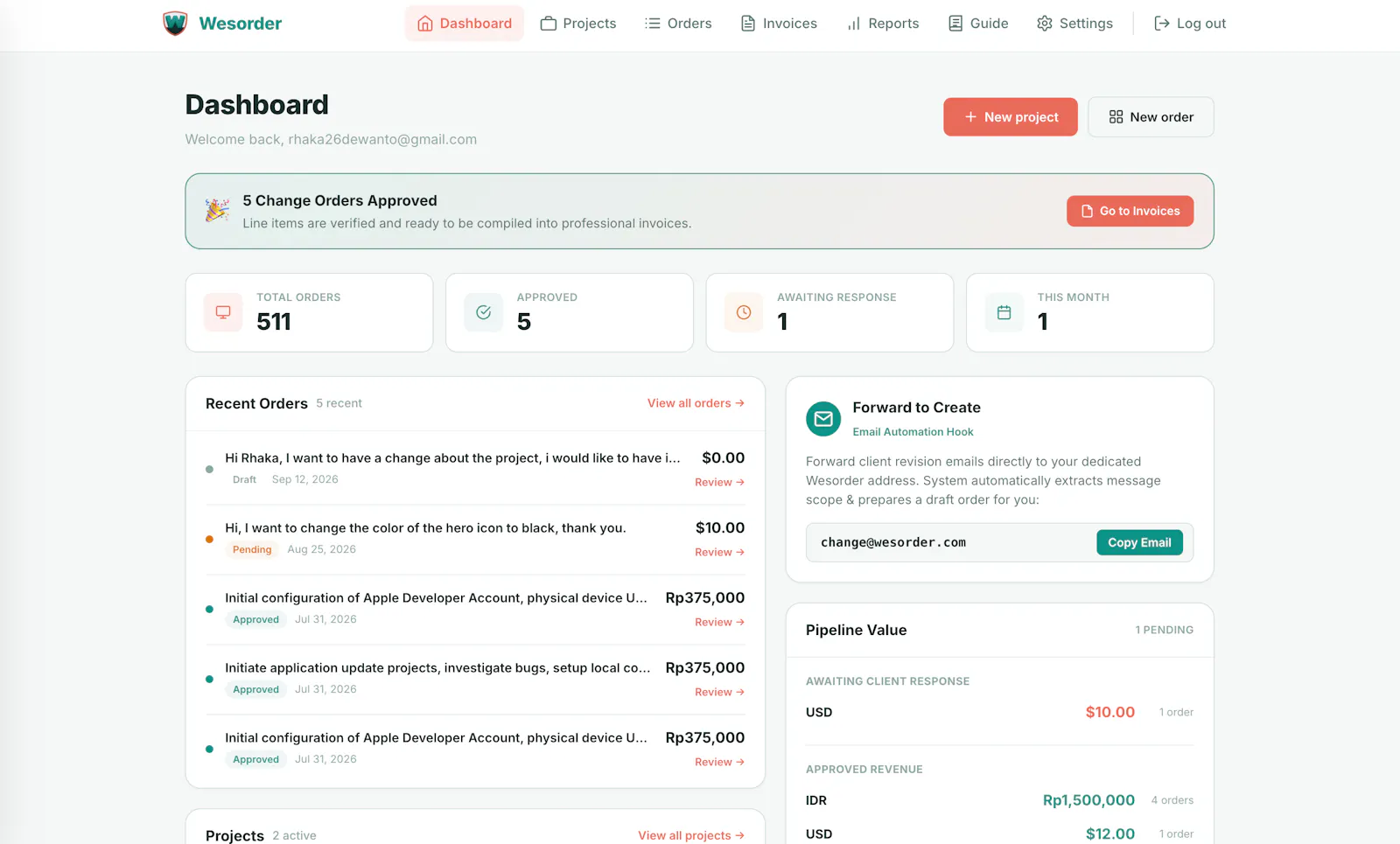 Wesorder screenshot 2