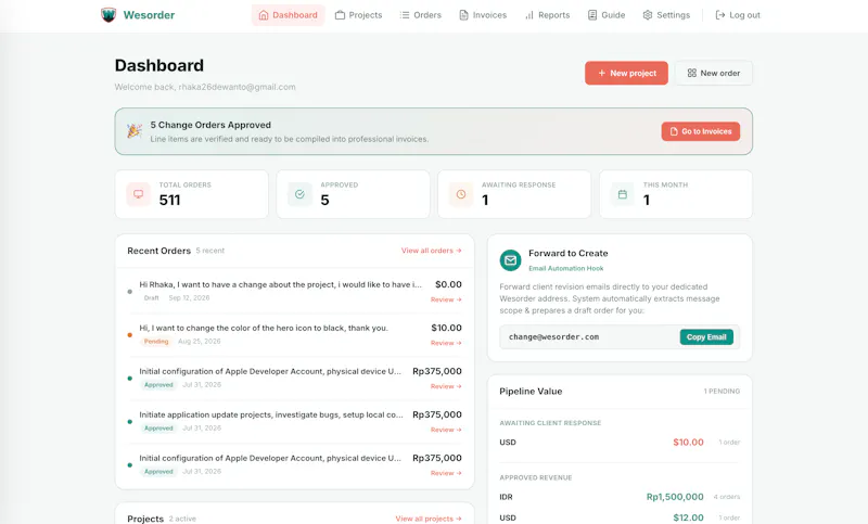 Wesorder screenshot 2