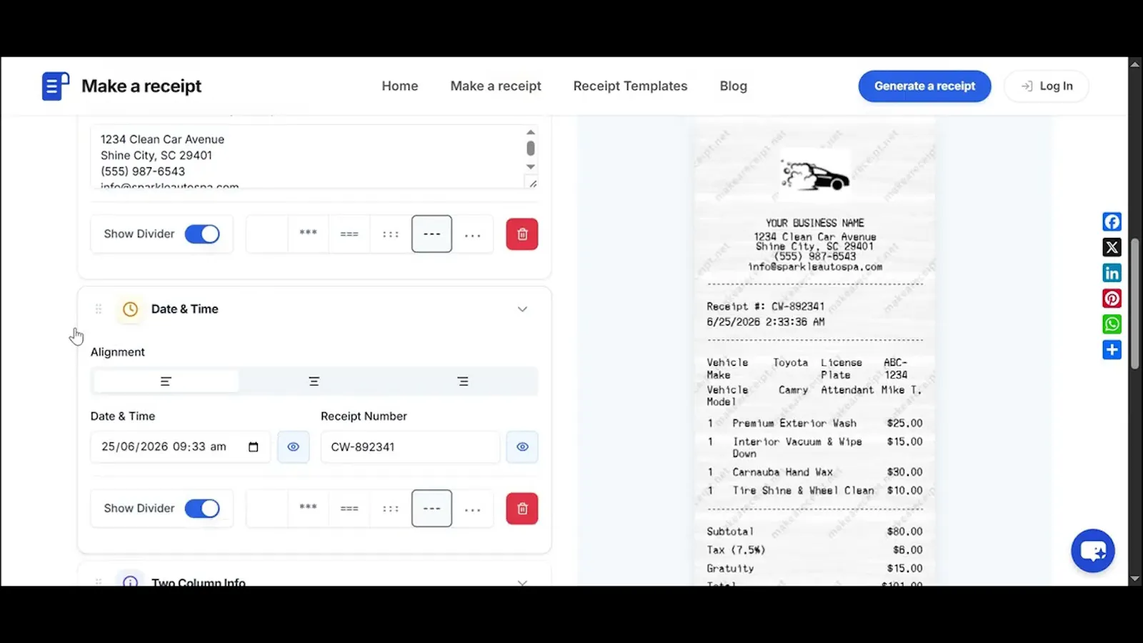 Make a Receipt screenshot 1 (video preview)