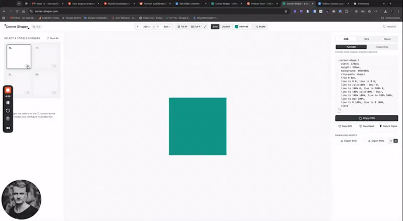 Corner Shaper screenshot 1 (video preview)