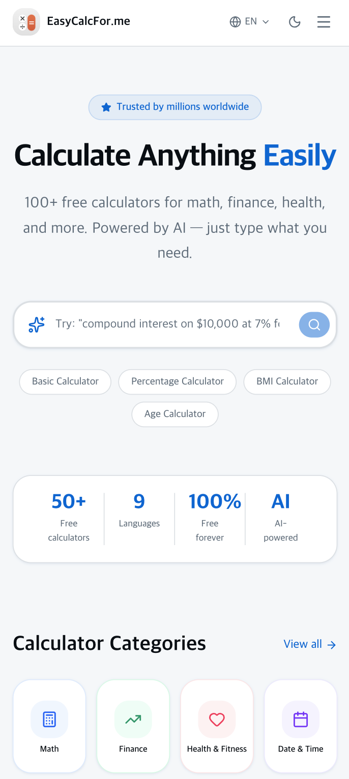 EasyCalcFor.me gallery image