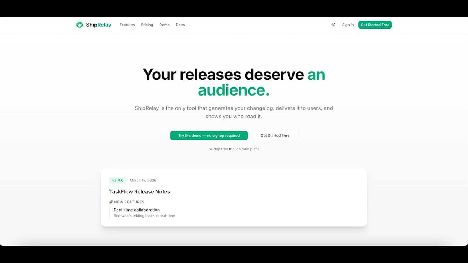 ShipRelay screenshot 1 (video preview)