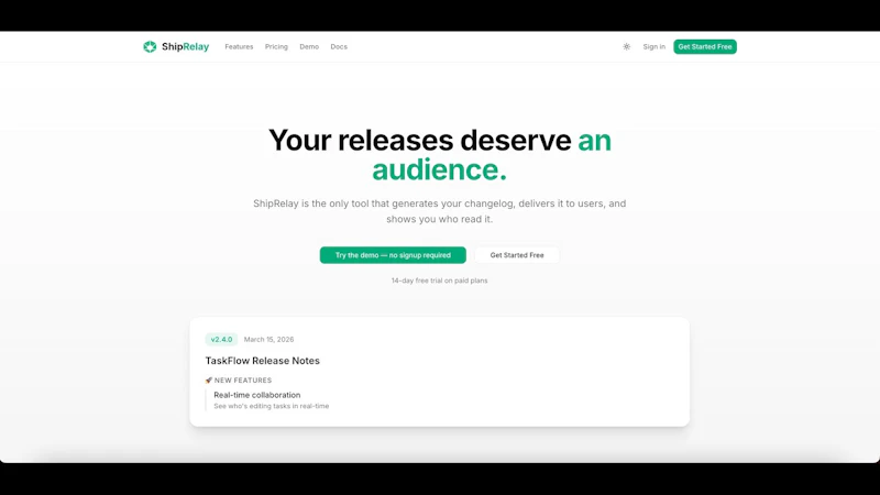 ShipRelay screenshot 1 (video preview)