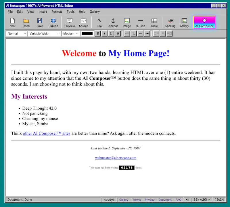 AINetscape screenshot 1