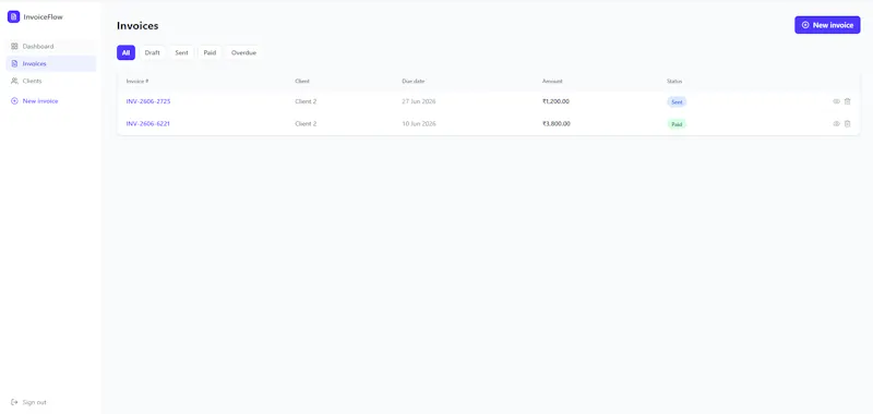 InvoiceFlow screenshot 2