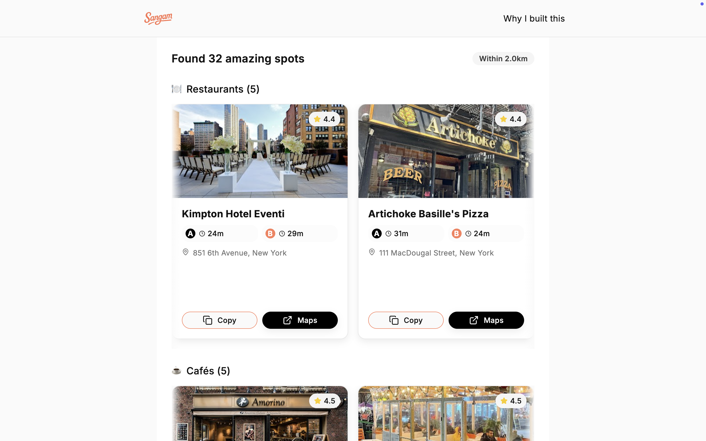 Sangam - Screenshot 4 showing product features and functionality