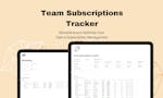 Team Subscriptions Tracker image