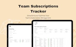 Team Subscriptions Tracker media 1