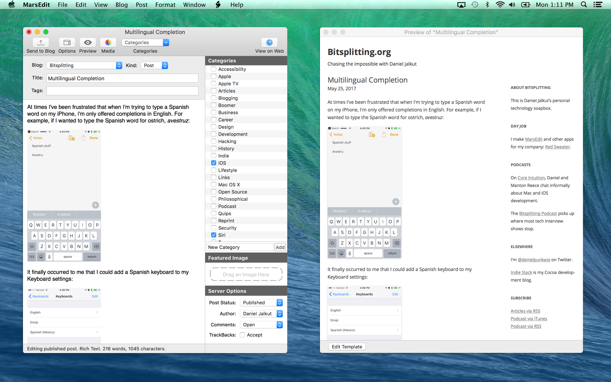 MarsEdit 4 gallery image