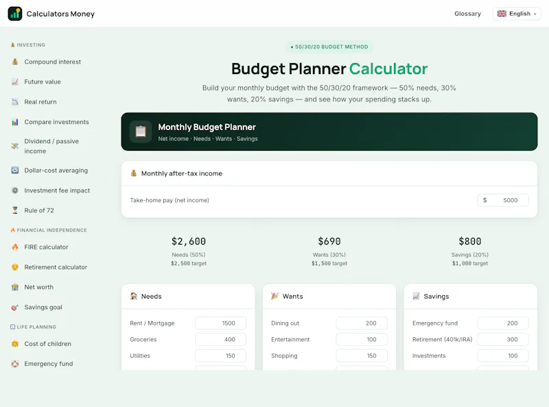 Calculators Money screenshot 3