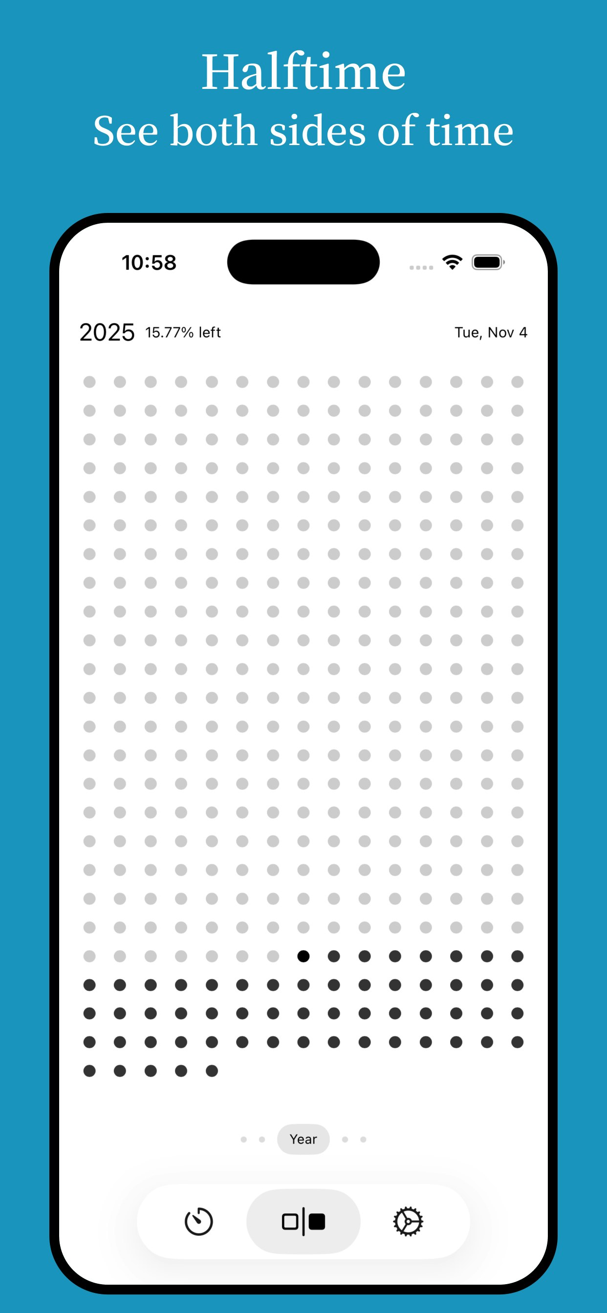 Halftime - Main screenshot showing features and interface