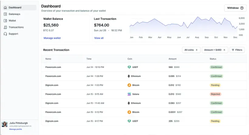 Crypto payment gateway development gallery image