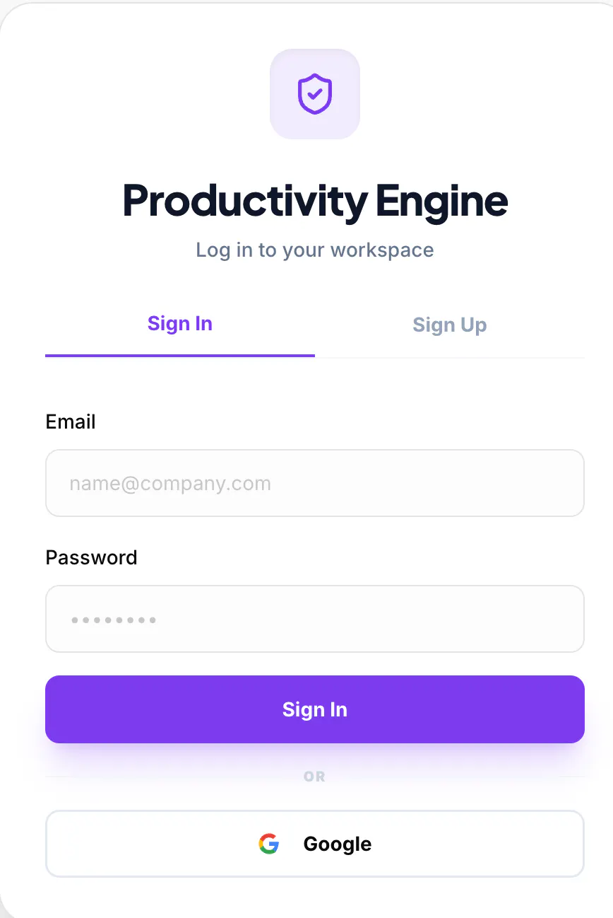 Productivity Engine by Howdy Analytics のプロダクトバナー