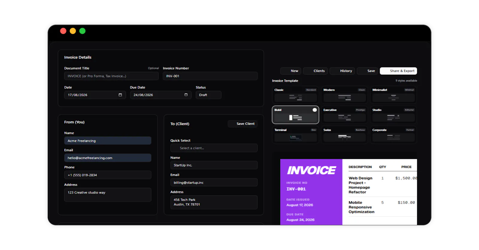 InvoiceDeck 2.0 screenshot 1