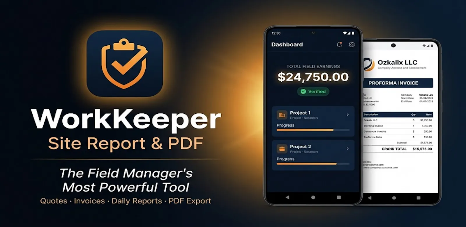 WorkKeeper: Field Report & PDF screenshot 2