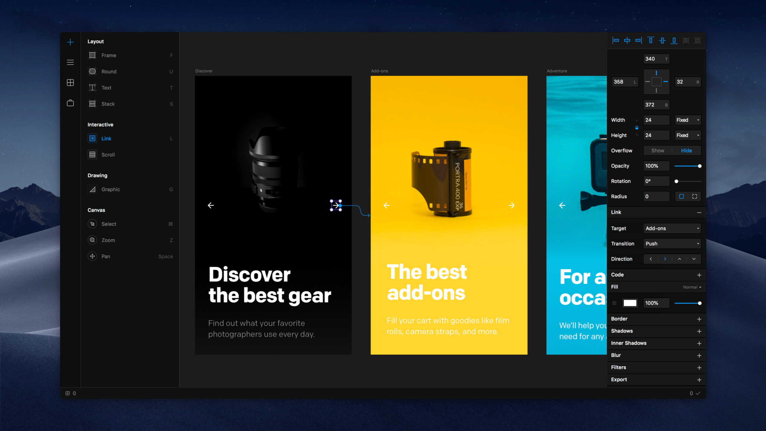 Framer X gallery image