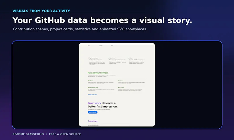 README Glassfolio screenshot 1