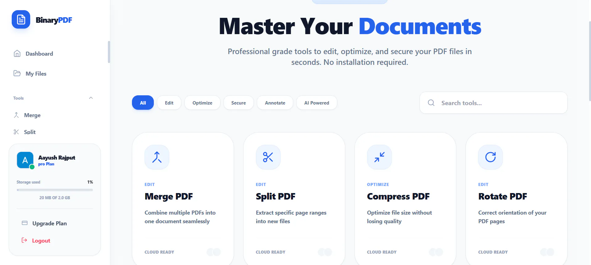 BinaryPDF 제품 배너