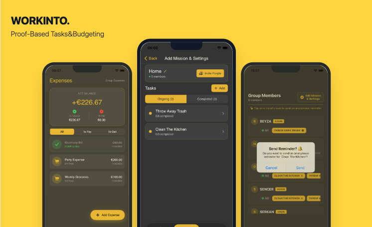 WorkInTo. - Main product screenshot demonstrating key features and user interface