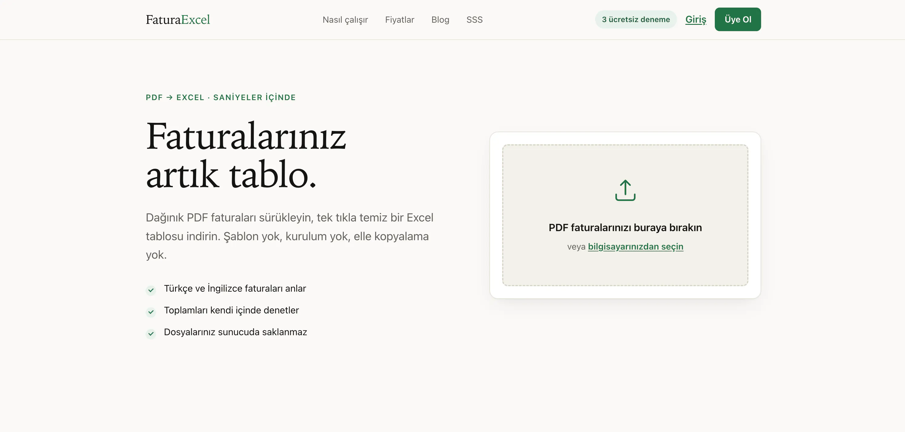 FaturaExcel-Fatura PDF'yi Excel'e Çevir logo