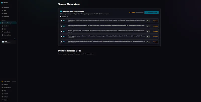 CineGen Beta Launch screenshot 7