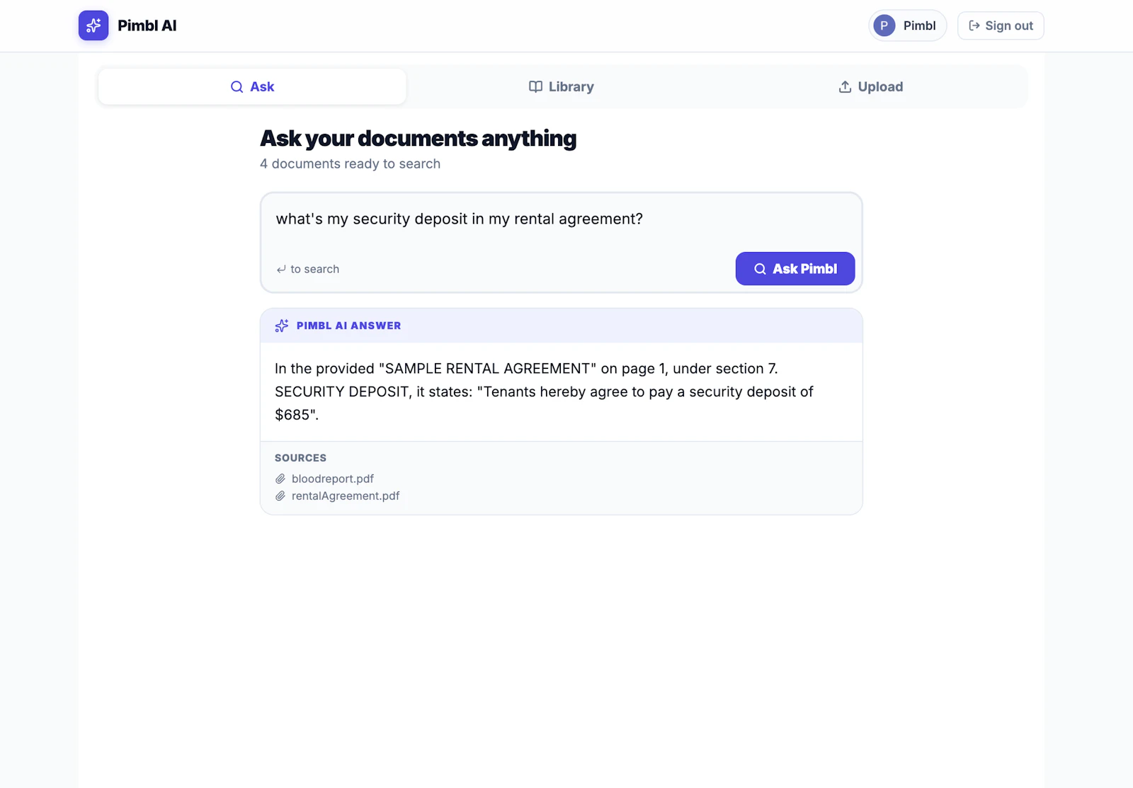 Pimbl – AI Document Vault screenshot 2