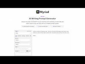 Myriad: AI Content Prompt Generator gallery image