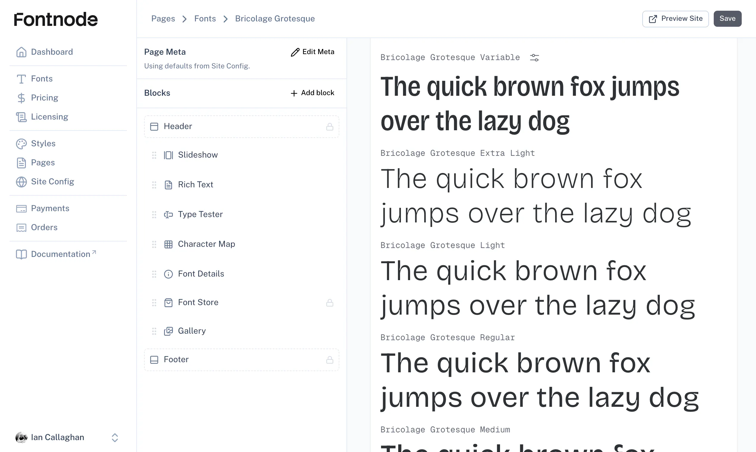 Launch your own type foundry website gallery image