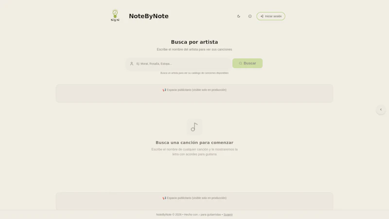 NoteByNote screenshot 1