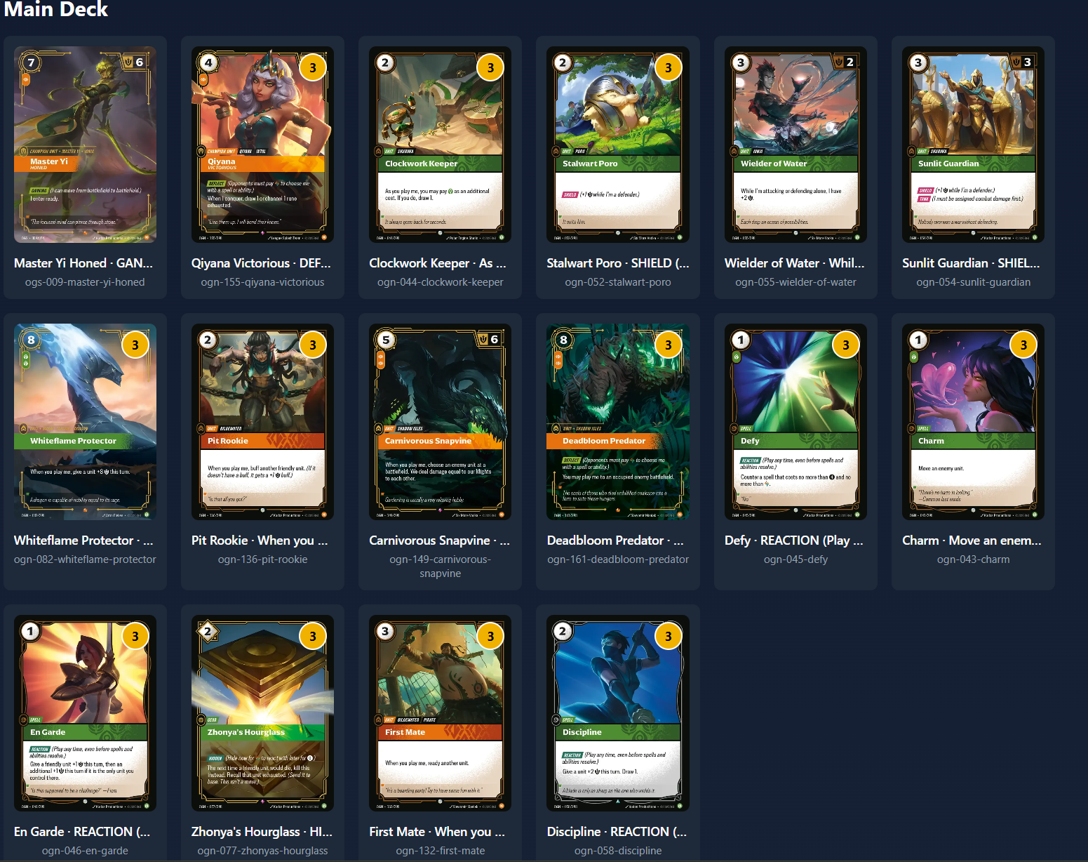 Riftbound Deck Builder - Main screenshot showing features and interface