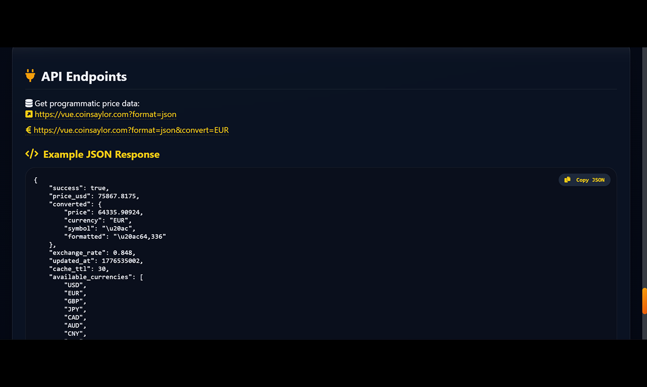 Coinsaylor Vue gallery image