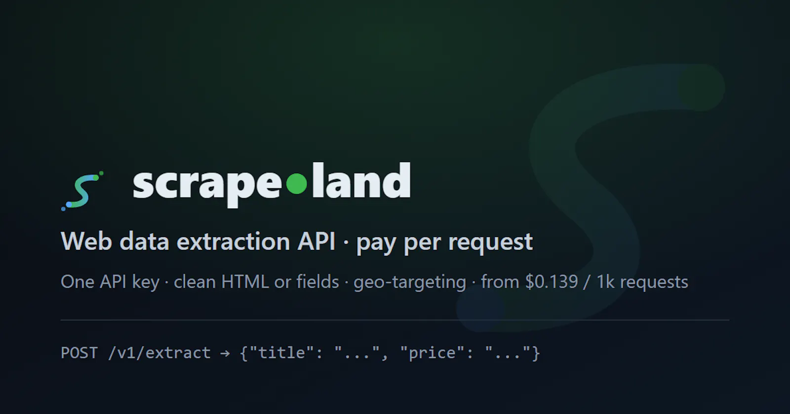scrape.land screenshot 2