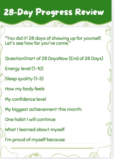 28-Day Balanced Health & Fitness Planner media 2
