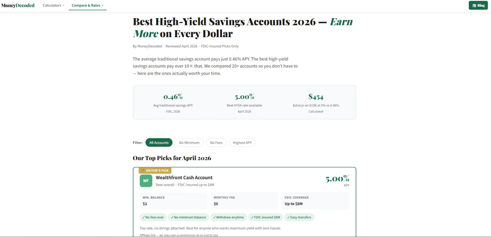 Free Financial Tools — MoneyDecoded screenshot 3