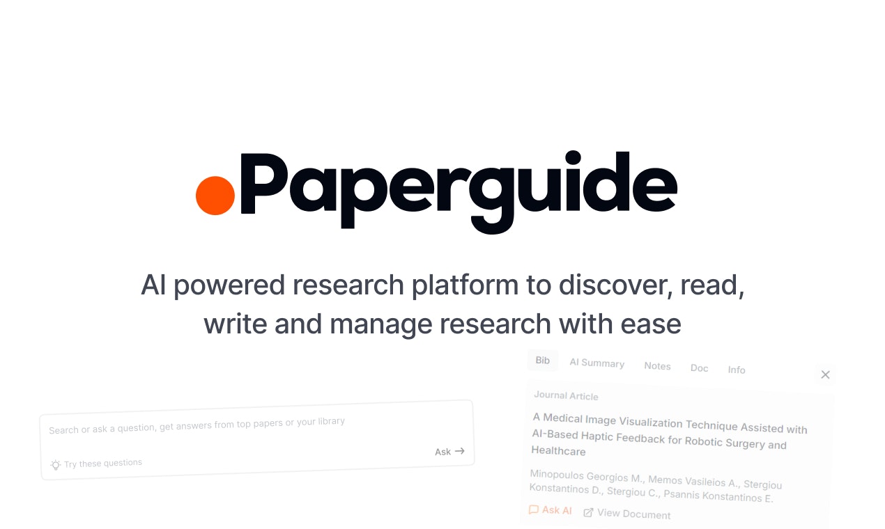 startuptile Paperguide-Discover read write and manage research with ease using AI